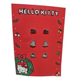 Hello Kitty Holiday Stud Earrings Set